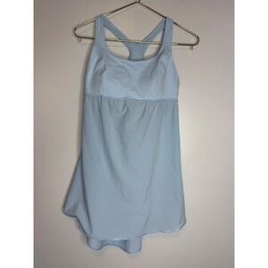 Lululemon Venus Racerback Tank Top Light Blue with Built-in Shelf Bra Size 6